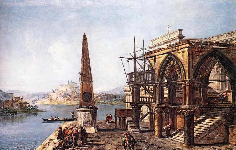 MARIESCHI, Michele Imaginative View with Obelisk  s